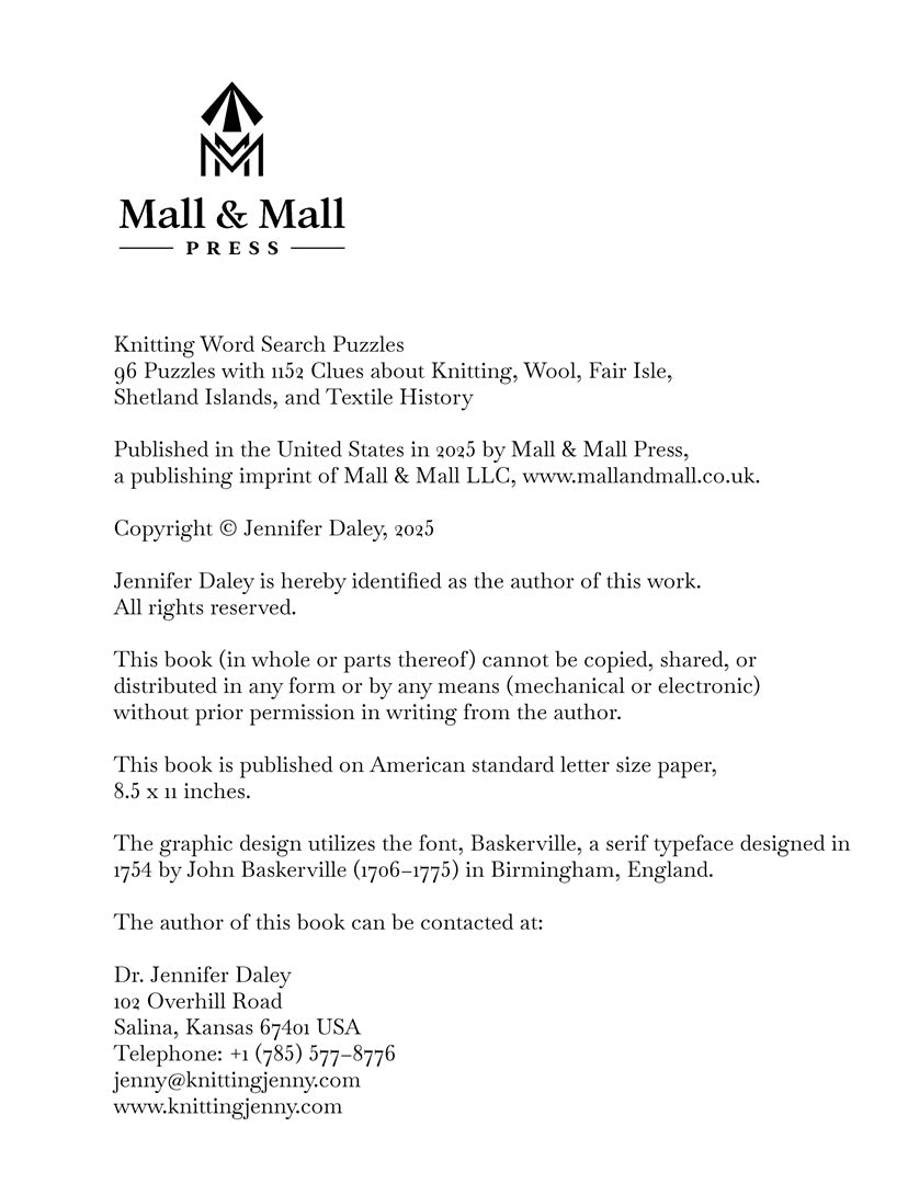 Knitting Word Search Puzzles: 96 Puzzles with 1152 Clues about Knitting, Wool, Fair Isle, Shetland Islands, and Textile History