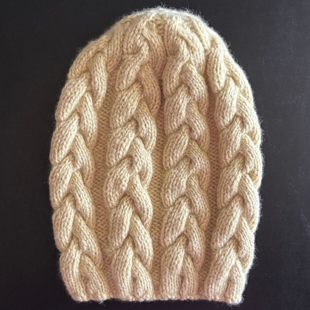 Knitting Jenny Pattern 115: Irish Aran Islands Inspired Cabled Ski Hat
